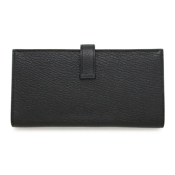 エルメス 長財布 ベアンスフレ ブラック/ゴールド金具 シェブルミゾル U刻印 財布 シェーブル 黒