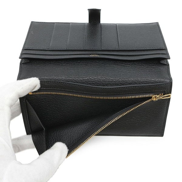 エルメス 長財布 ベアンスフレ ブラック/ゴールド金具 シェブルミゾル U刻印 財布 シェーブル 黒