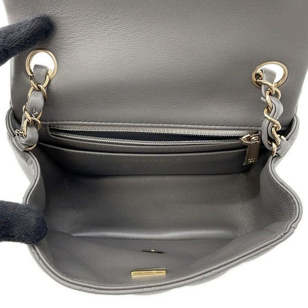 シャネル チェーンショルダーバッグ マトラッセ ココマーク ラムスキン ミニマトラッセ A35200 CHANEL シングルチェーン