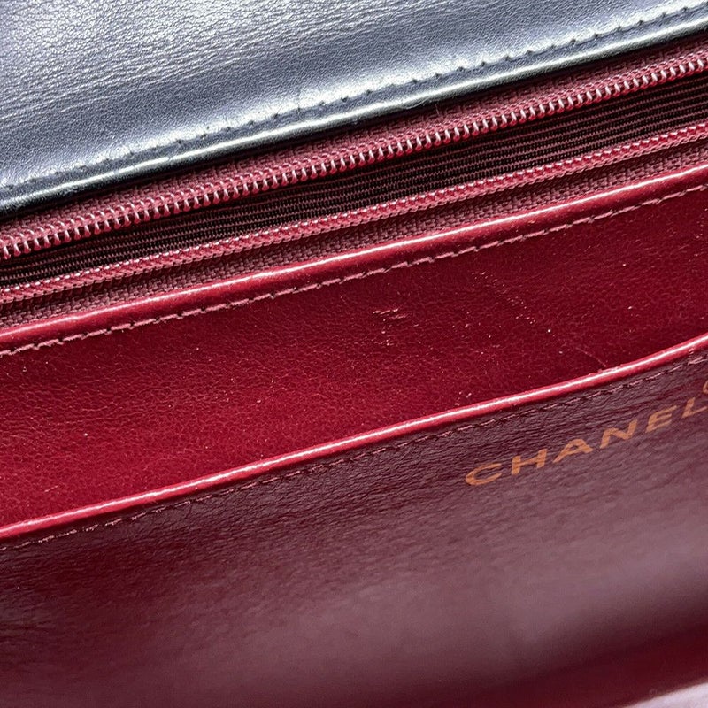 シャネル チェーンショルダーバッグ デカマトラッセ34 ココマーク ラムスキン A01094 CHANEL 黒