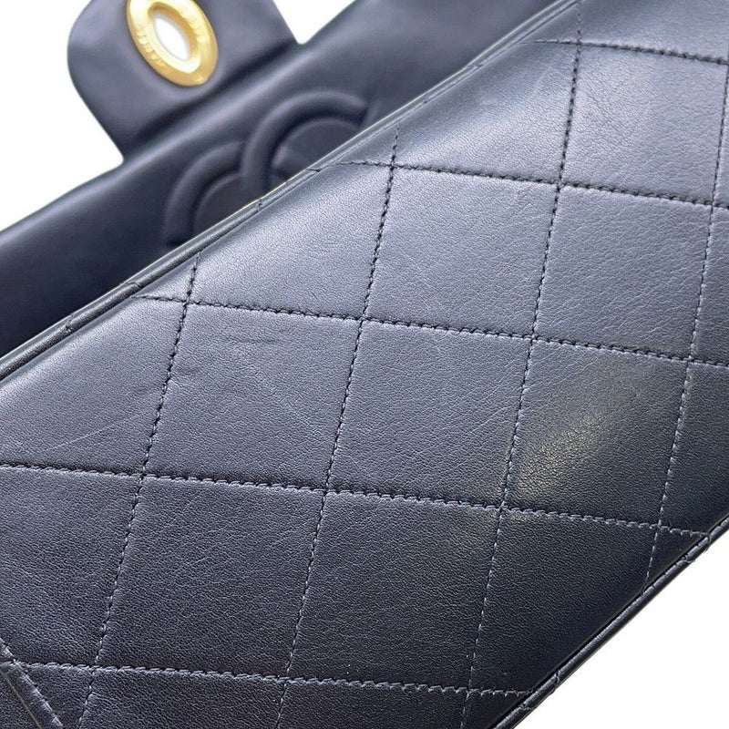 シャネル チェーンショルダーバッグ デカマトラッセ34 ココマーク ラムスキン A01094 CHANEL 黒