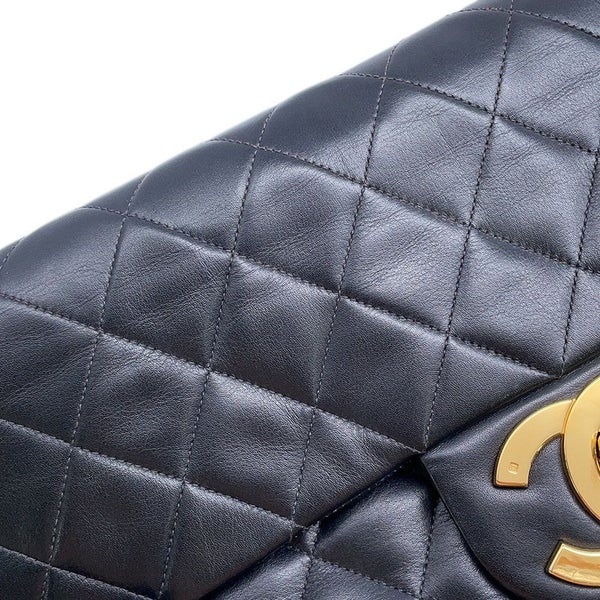 シャネル チェーンショルダーバッグ デカマトラッセ34 ココマーク ラムスキン A01094 CHANEL 黒