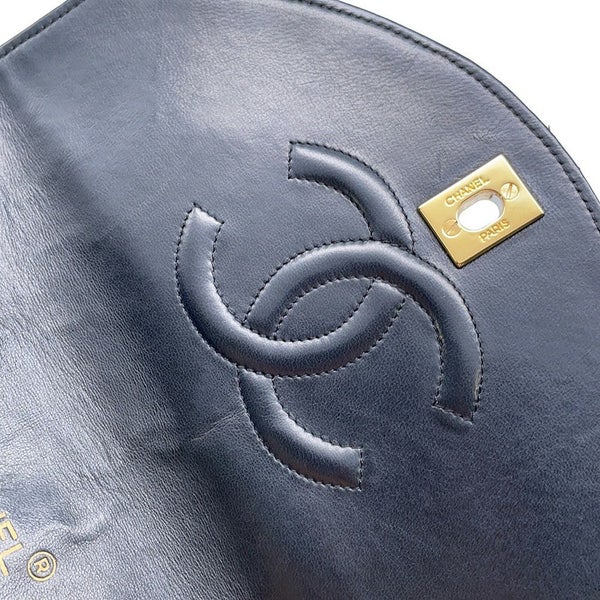 シャネル チェーンショルダーバッグ ココマーク マトラッセ ラムスキン CHANEL バッグ 黒