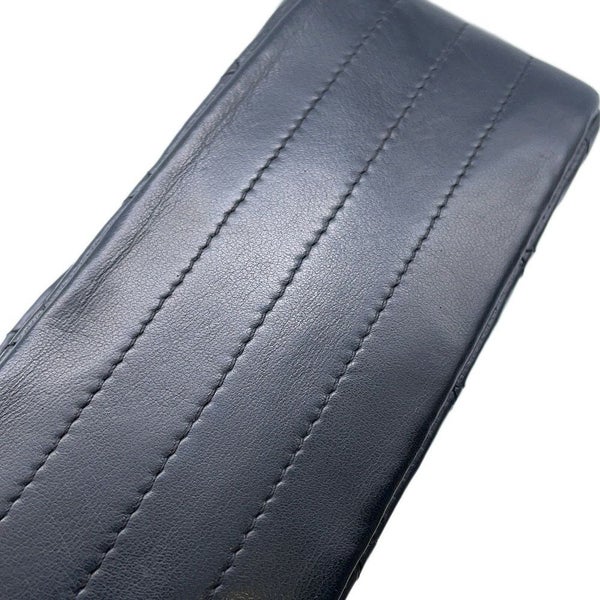 シャネル チェーンショルダーバッグ ココマーク マトラッセ ラムスキン CHANEL バッグ 黒