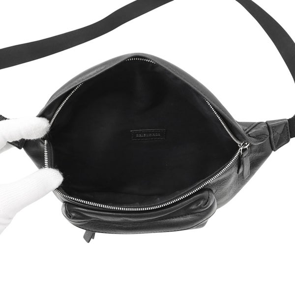 バレンシアガ ボディバッグ エブリデイ ウエストバッグ XS レザー 579617 BALENCIAGA 黒