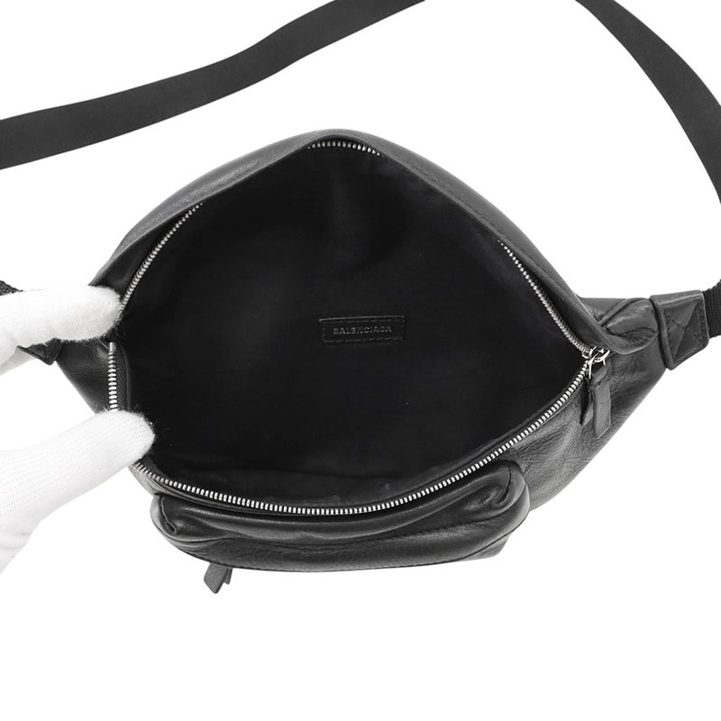 バレンシアガ ボディバッグ エブリデイ ウエストバッグ XS レザー 579617 BALENCIAGA 黒