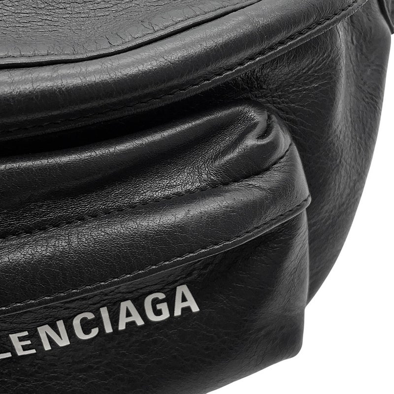バレンシアガ ボディバッグ エブリデイ ウエストバッグ XS レザー 579617 BALENCIAGA 黒