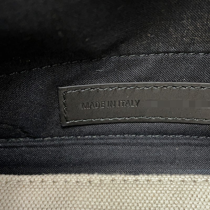 バレンシアガ トートバッグ ネイビーカバス S ポーチ付 339933 BALENCIAGA 白 黒