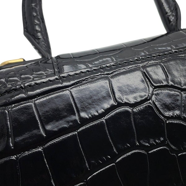 バレンシアガ ハンドバッグ アワーグラス XS 型押しレザー 592833 BALENCIAGA 2wayショルダーバッグ 黒
