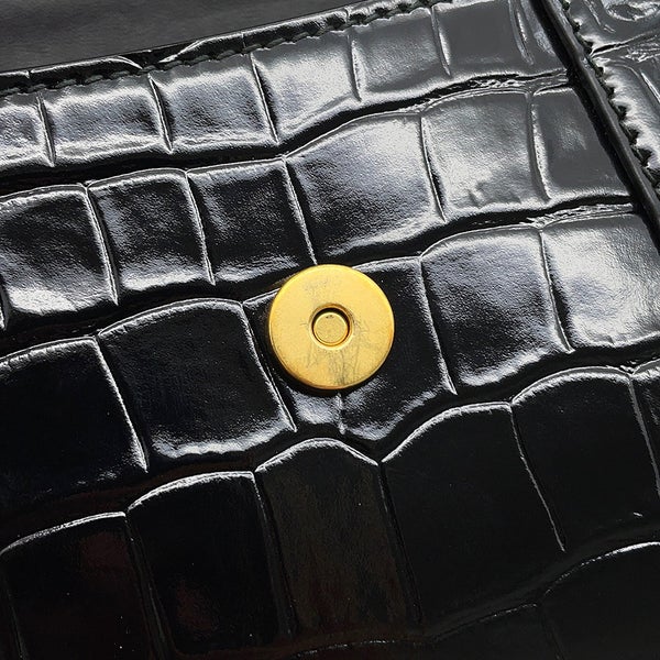 バレンシアガ ハンドバッグ アワーグラス XS 型押しレザー 592833 BALENCIAGA 2wayショルダーバッグ 黒