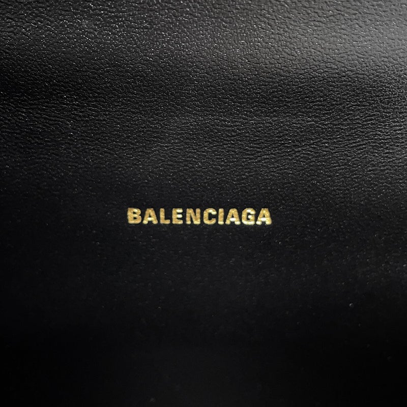 バレンシアガ ハンドバッグ アワーグラス XS 型押しレザー 592833 BALENCIAGA 2wayショルダーバッグ 黒