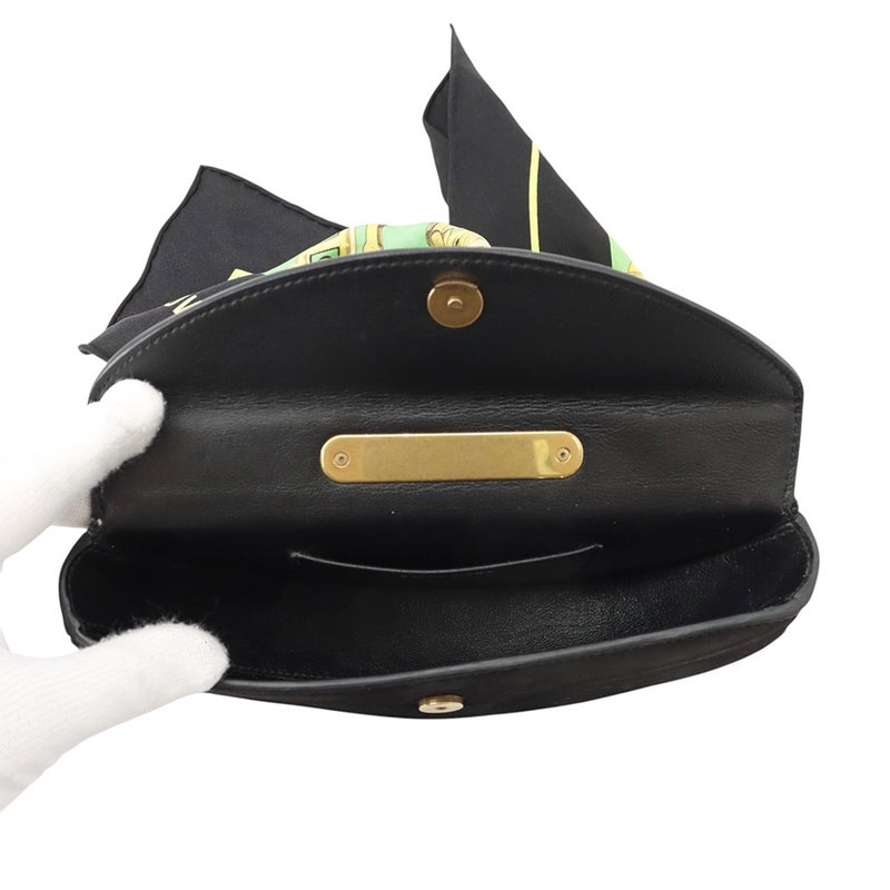 バレンシアガ ハンドバッグ オペラ スカーフ スエード 570030 BALENCIAGA BAG クラッチ 黒