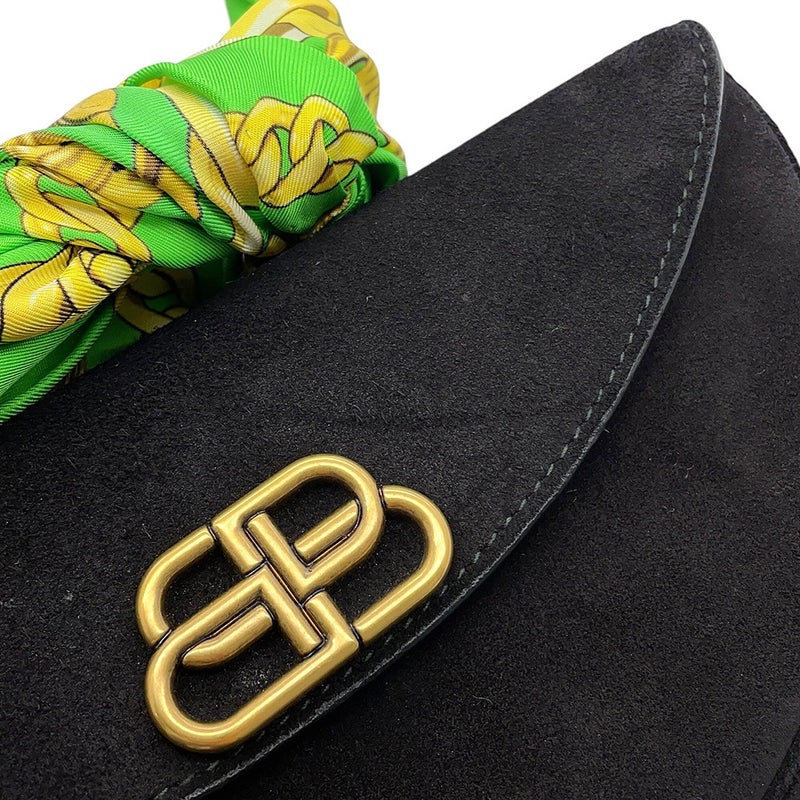 バレンシアガ ハンドバッグ オペラ スカーフ スエード 570030 BALENCIAGA BAG クラッチ 黒