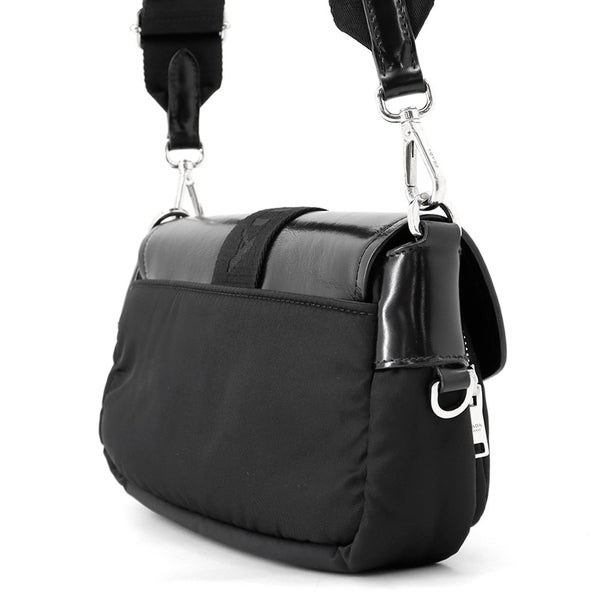 プラダ ショルダーバッグ Re-Nylon ナイロン ブラッシュドレザー 1BD295 PRADA 黒