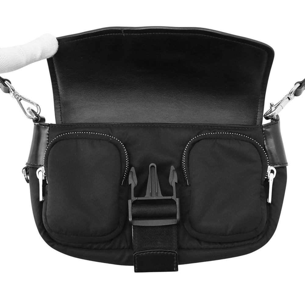 プラダ ショルダーバッグ Re-Nylon ナイロン ブラッシュドレザー