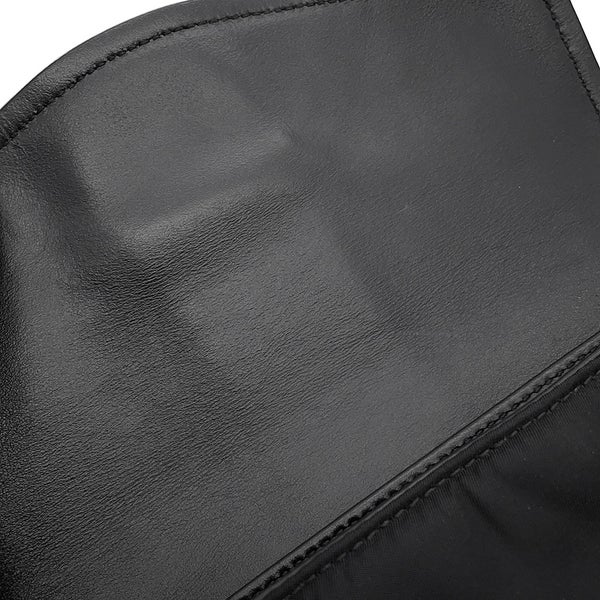 プラダ ショルダーバッグ Re-Nylon ナイロン ブラッシュドレザー 1BD295 PRADA 黒