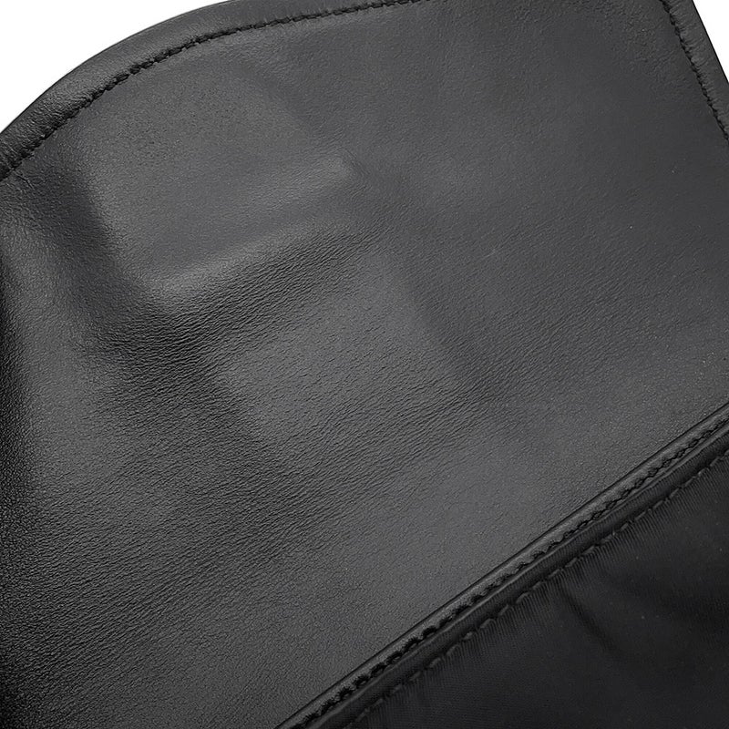 プラダ ショルダーバッグ Re-Nylon ナイロン ブラッシュドレザー 1BD295 PRADA 黒