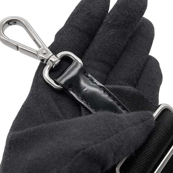 プラダ ショルダーバッグ Re-Nylon ナイロン ブラッシュドレザー 1BD295 PRADA 黒