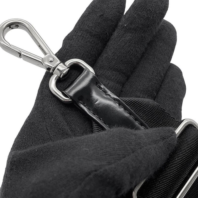 プラダ ショルダーバッグ Re-Nylon ナイロン ブラッシュドレザー 1BD295 PRADA 黒