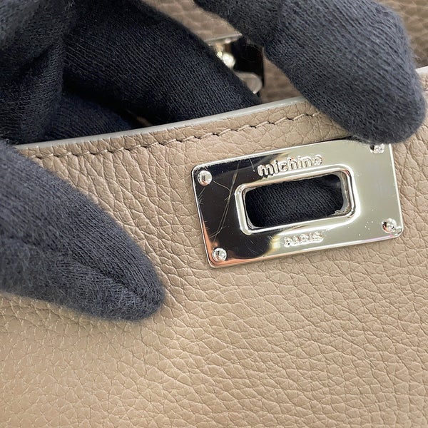 ミチノパリ ハンドバッグ ルテス ミニ トリヨンレザー B105 michino PARIS 2way