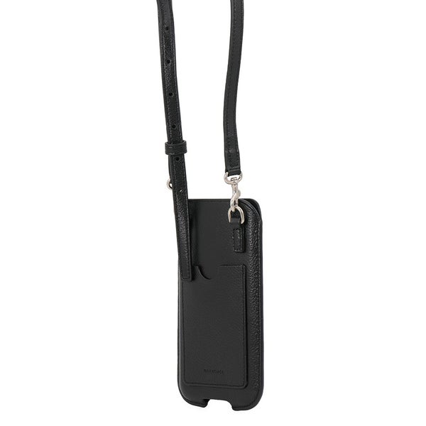 バレンシアガ フォンホルダー レザー 718495 BALENCIAGA スマホポーチ 黒