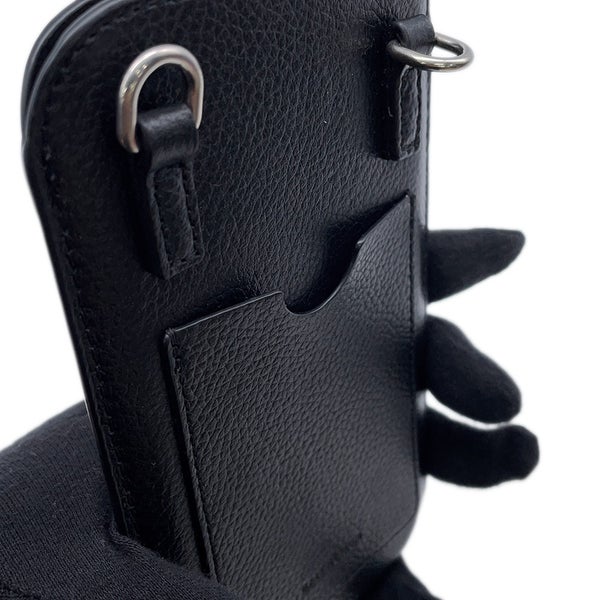 バレンシアガ フォンホルダー レザー 718495 BALENCIAGA スマホポーチ 黒