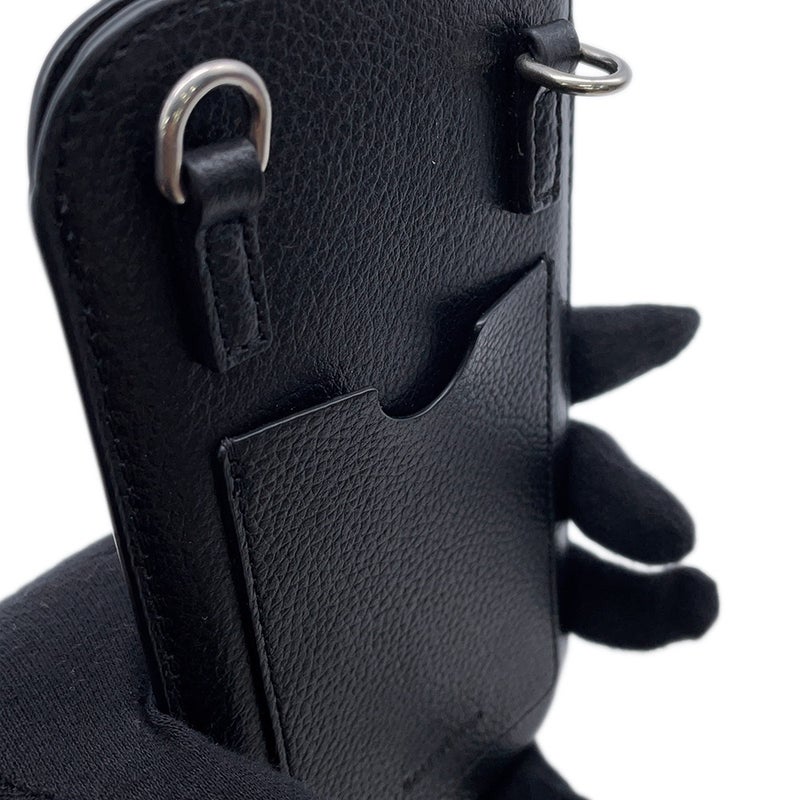 バレンシアガ フォンホルダー レザー 718495 BALENCIAGA スマホポーチ 黒
