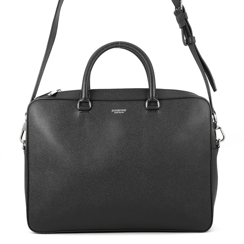 バーバリー ビジネスバッグ エインズワース 2WAYブリーフケース カーフグレインレザー 8014265 BURBERRY 黒 メンズ