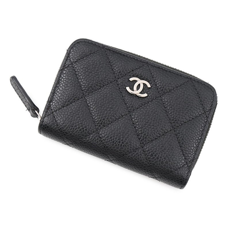 シャネル コインケース マトラッセ ココマーク キャビアスキン AP0216 CHANEL 財布 黒