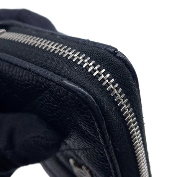 シャネル コインケース マトラッセ ココマーク キャビアスキン AP0216 CHANEL 財布 黒