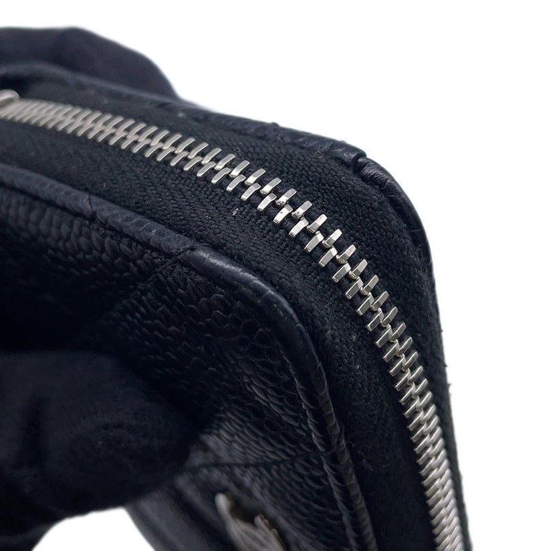 シャネル コインケース マトラッセ ココマーク キャビアスキン AP0216 CHANEL 財布 黒