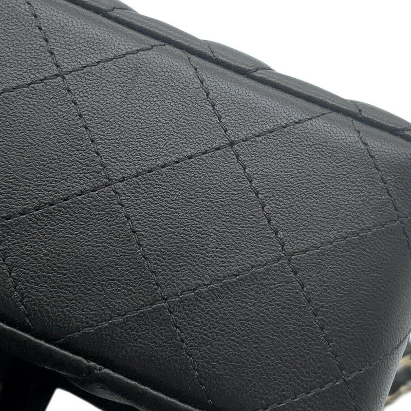 シャネル チェーンショルダーバッグ ココマーク マトラッセ ラムスキン A69900 CHANEL ミニ フラップ バッグ 黒