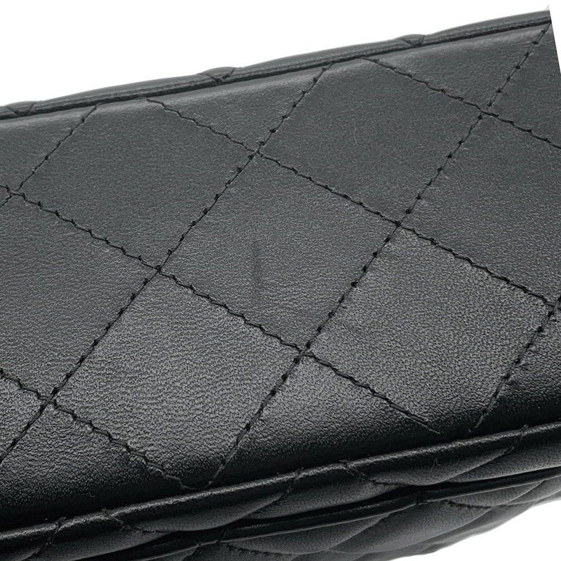 シャネル チェーンショルダーバッグ ココマーク マトラッセ ラムスキン A69900 CHANEL ミニ フラップ バッグ 黒