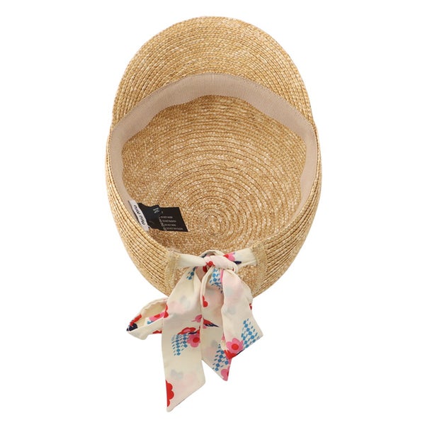 ミュウミュウ キャップ ストローキャップ ストロー シルク サイズM Miu Miu 花柄 帽子