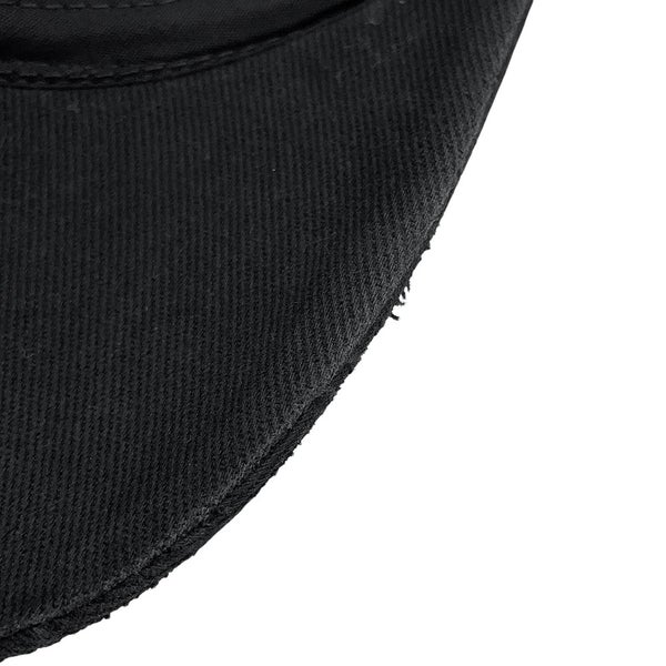 バレンシアガ キャップ ロゴ ダメージ ベースボールキャップ コットン サイズL BALENCIAGA 帽子 黒