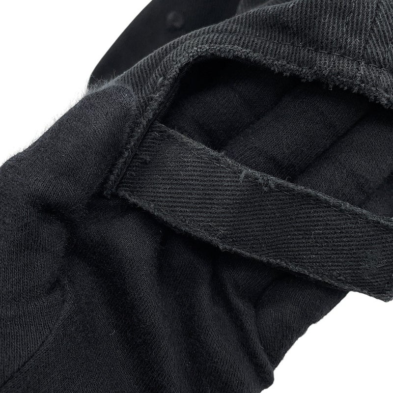 バレンシアガ キャップ ロゴ ダメージ ベースボールキャップ コットン サイズL BALENCIAGA 帽子 黒