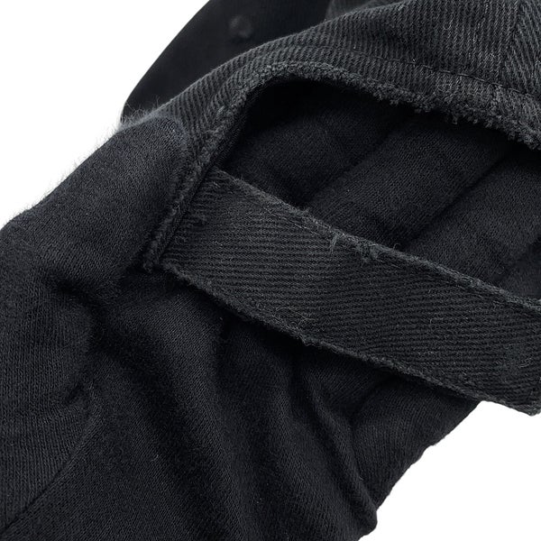 バレンシアガ キャップ ロゴ ダメージ ベースボールキャップ コットン サイズL BALENCIAGA 帽子 黒