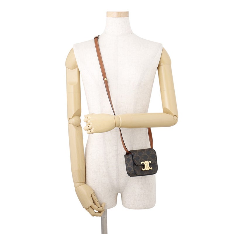 セリーヌ ショルダーバッグ トリオンフ ミニ クロード PVC レザー 10I512 CELINE ミニバッグ