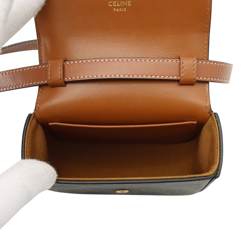 セリーヌ ショルダーバッグ トリオンフ ミニ クロード PVC レザー 10I512 CELINE ミニバッグ