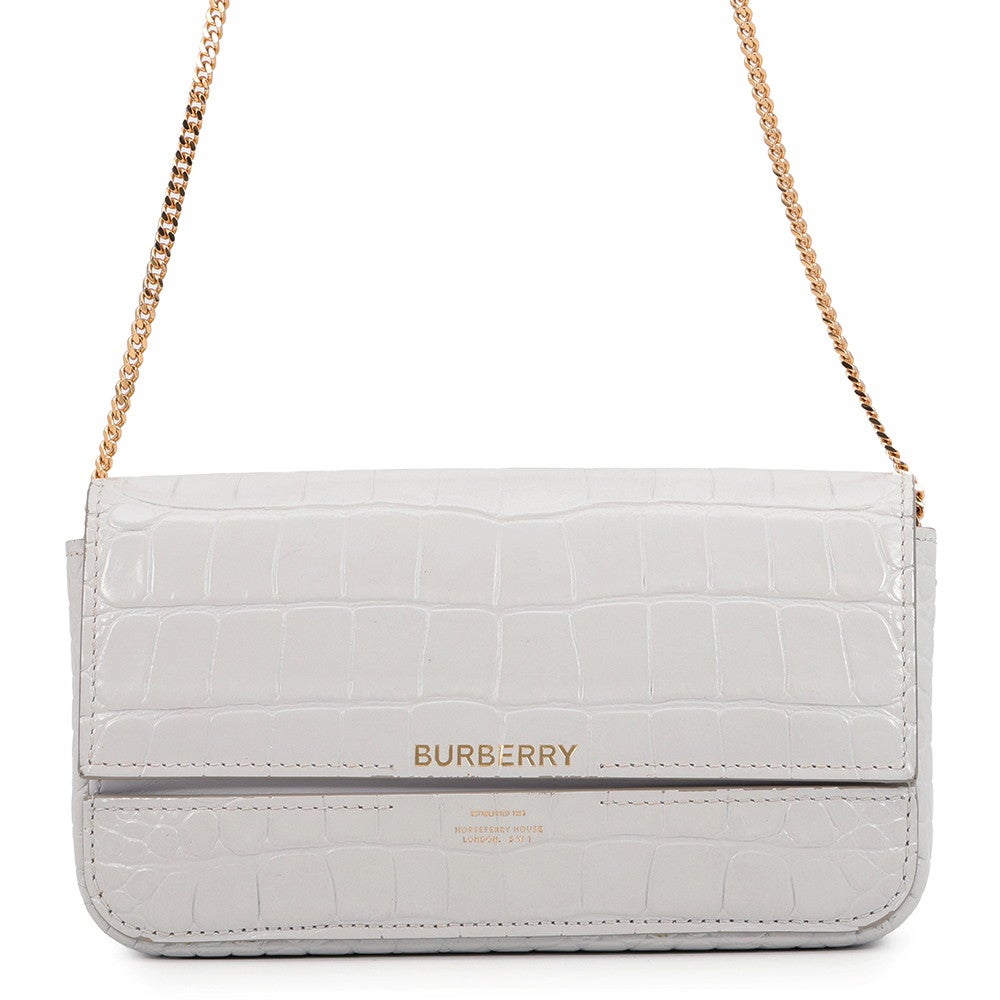 バーバリー チェーンウォレット 型押しレザー BURBERRY 財布 | 中古