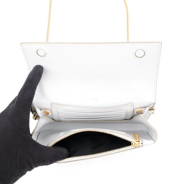 バーバリー チェーンウォレット 型押しレザー BURBERRY 財布