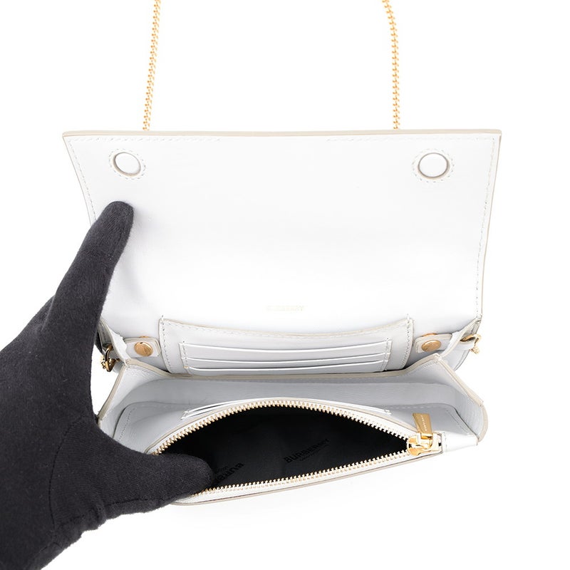 バーバリー チェーンウォレット 型押しレザー BURBERRY 財布