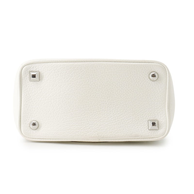 メゾンマルジェラ ハンドバッグ 5AC マイクロ レザー キャンバス S56WD0072 Maison Margiela 2WAY 白