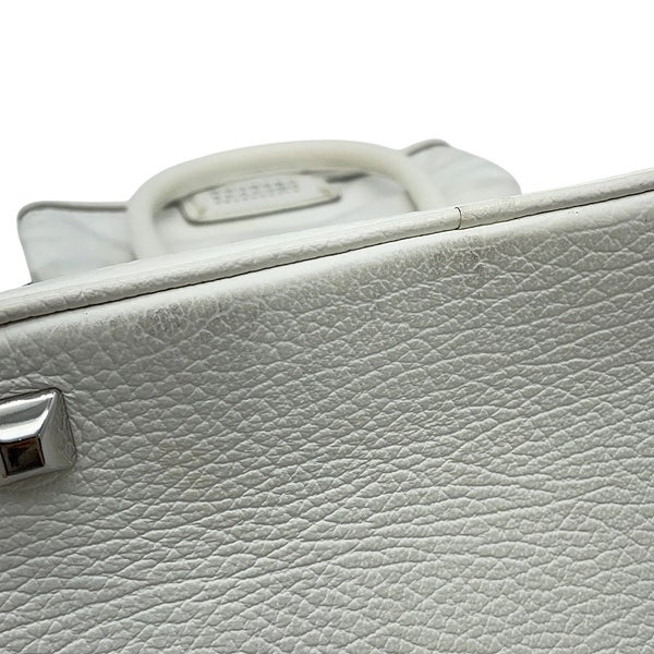 メゾンマルジェラ ハンドバッグ 5AC マイクロ レザー キャンバス S56WD0072 Maison Margiela 2WAY 白