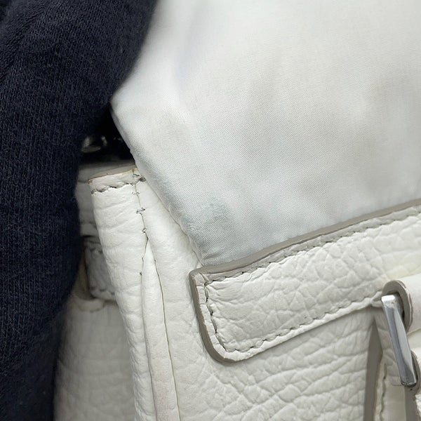 メゾンマルジェラ ハンドバッグ 5AC マイクロ レザー キャンバス S56WD0072 Maison Margiela 2WAY 白
