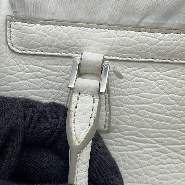 メゾンマルジェラ ハンドバッグ 5AC マイクロ レザー キャンバス S56WD0072 Maison Margiela 2WAY 白