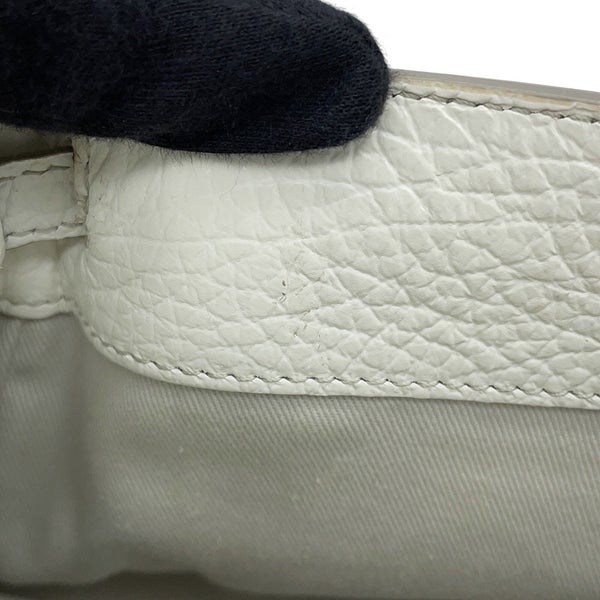 メゾンマルジェラ ハンドバッグ 5AC マイクロ レザー キャンバス S56WD0072 Maison Margiela 2WAY 白