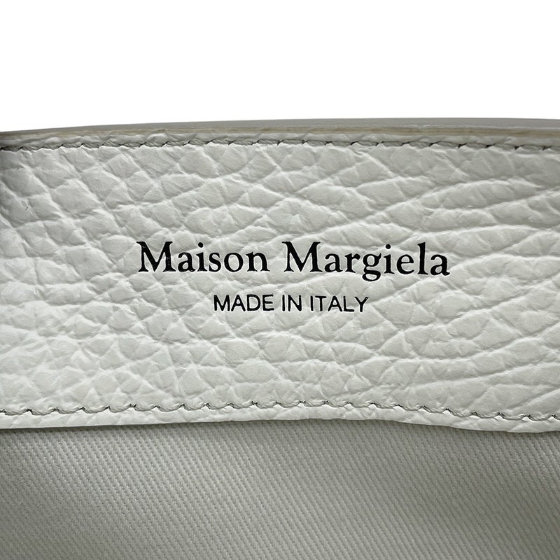 メゾンマルジェラ ハンドバッグ 5AC マイクロ レザー キャンバス S56WD0072 Maison Margiela 2WAY 白