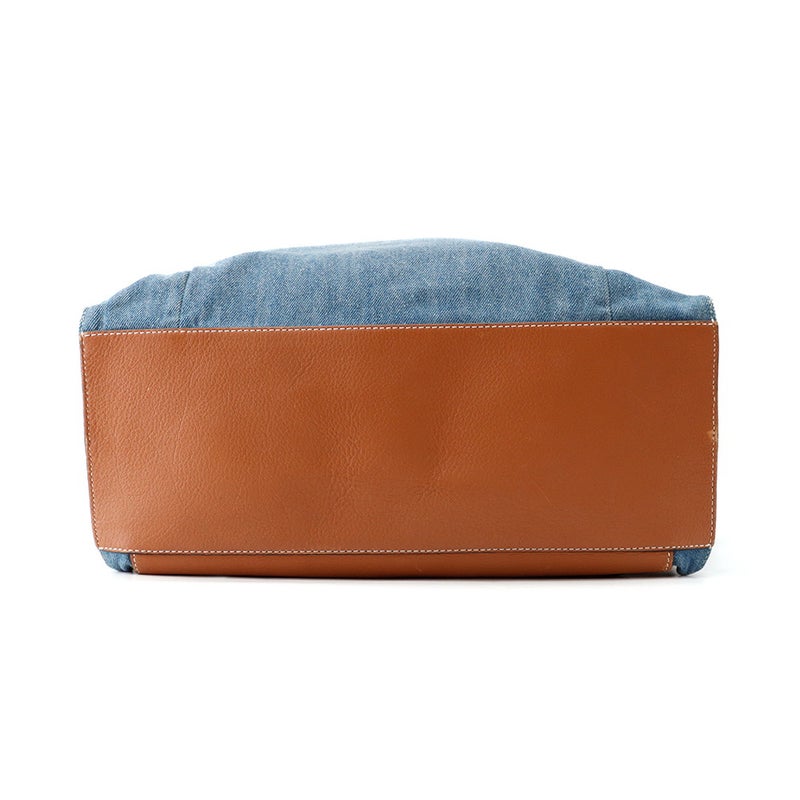 ロエベ リュック Tバックパック スモール デニム/レザー 316.28.P32 LOEWE バッグ