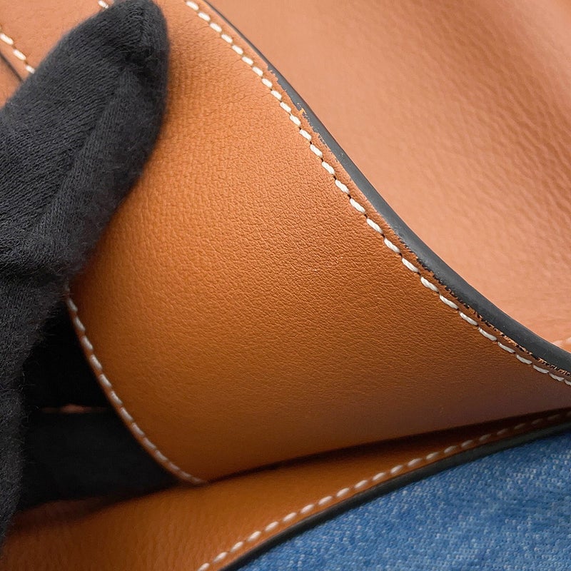 ロエベ リュック Tバックパック スモール デニム/レザー 316.28.P32 LOEWE バッグ